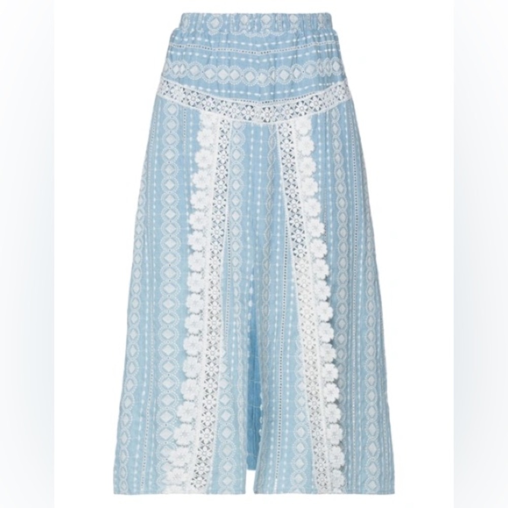 Maje Javiana Lace Trim Skirt
